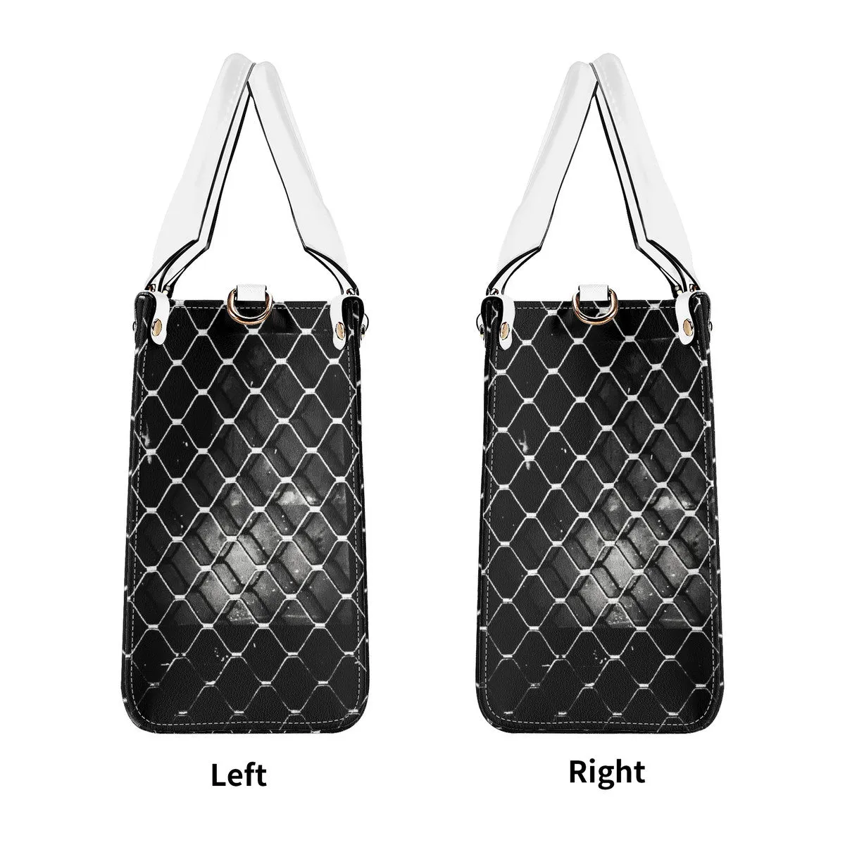 45 Dgr Black Logo & Black Screen Multiple Sizes Upgraded Luxury Women PU Leather Handbag