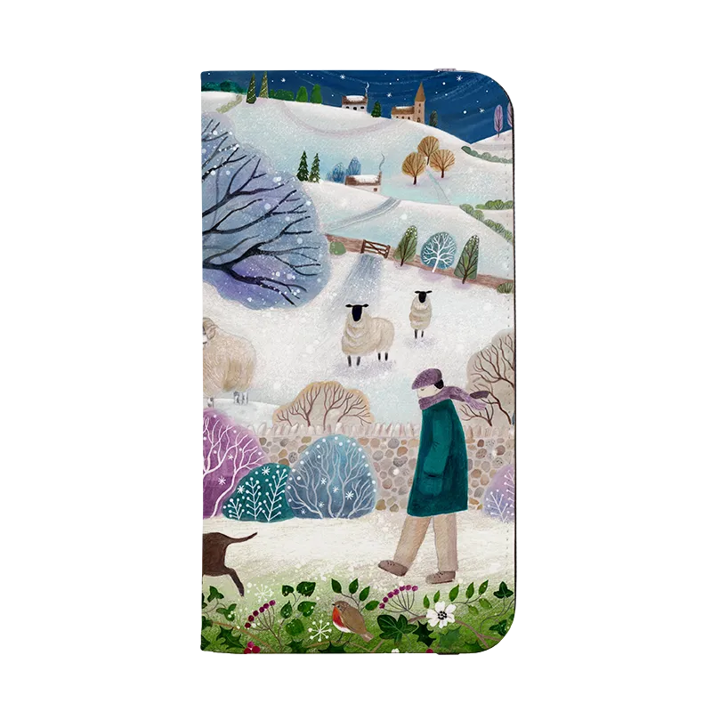 Across The Snowy Fields Wallet Case By Bex Parkin