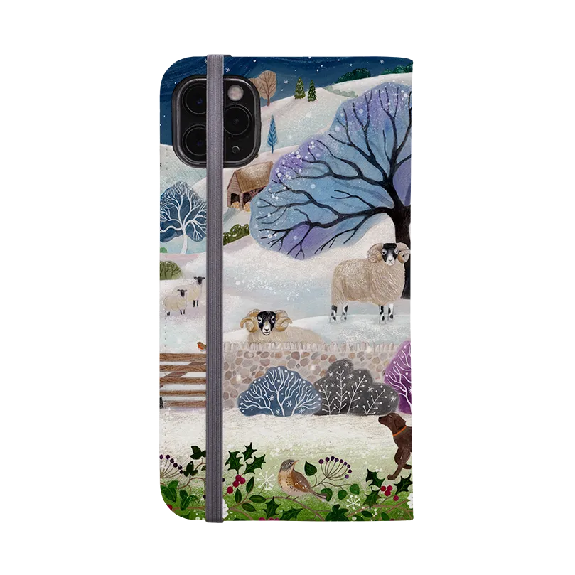Across The Snowy Fields Wallet Case By Bex Parkin