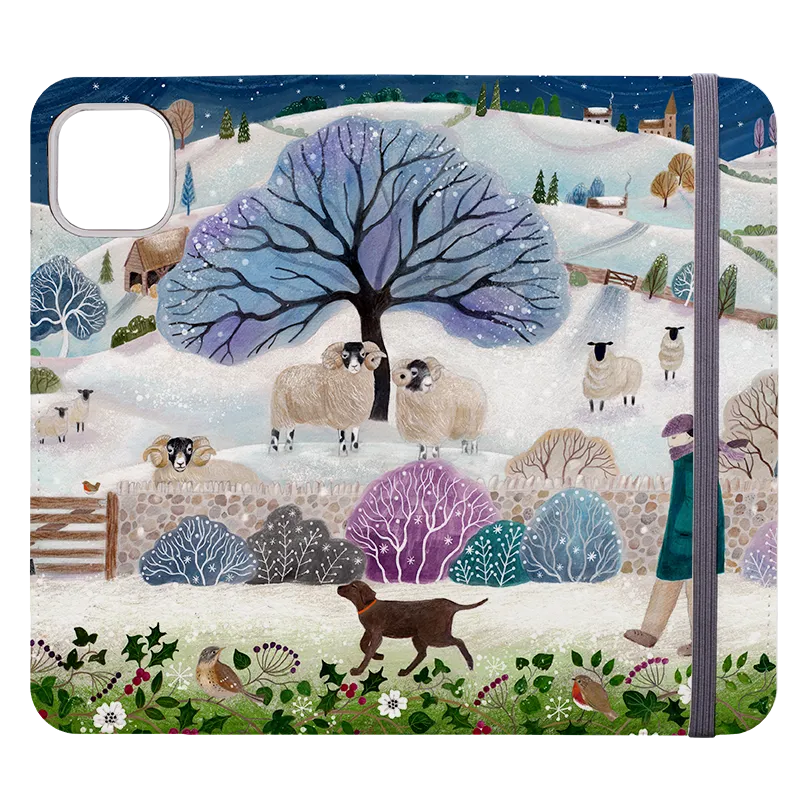 Across The Snowy Fields Wallet Case By Bex Parkin