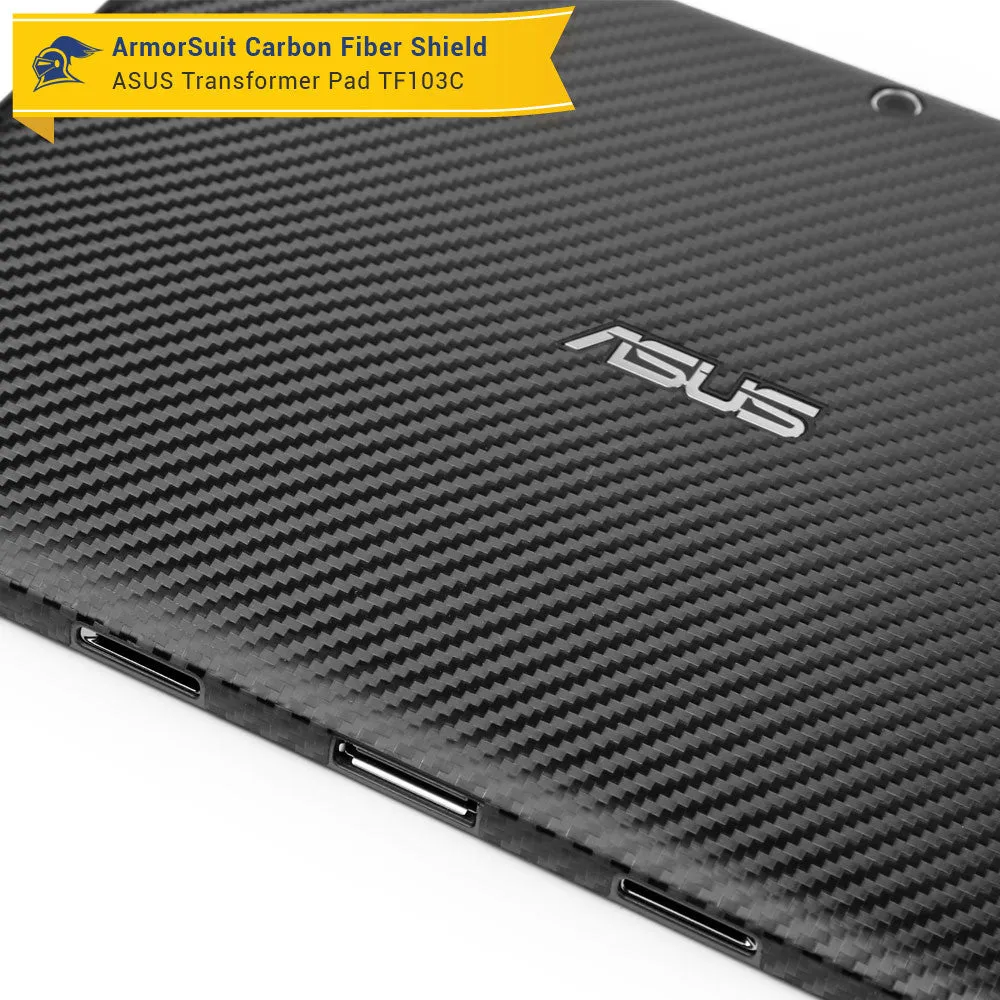 ASUS Transformer Pad TF103C / MG103C Screen Protector   Black Carbon Fiber Film Protector