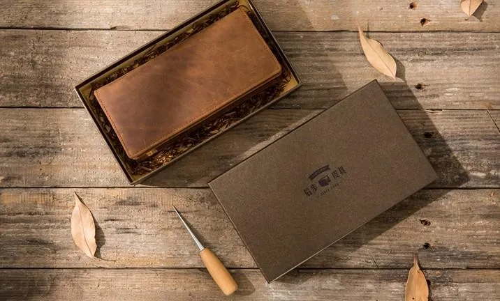 Bifold long wallet Mens long Wallet Leather Wallet Bifold Long Wallets for Men