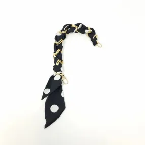 Black Dot - Gold Chain Scarf Strap