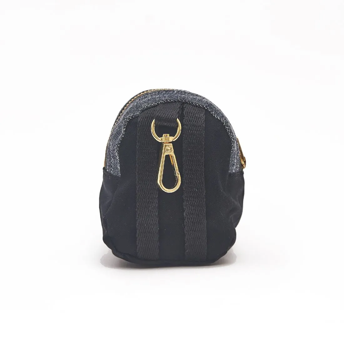 Black Twill & Denim Backpack