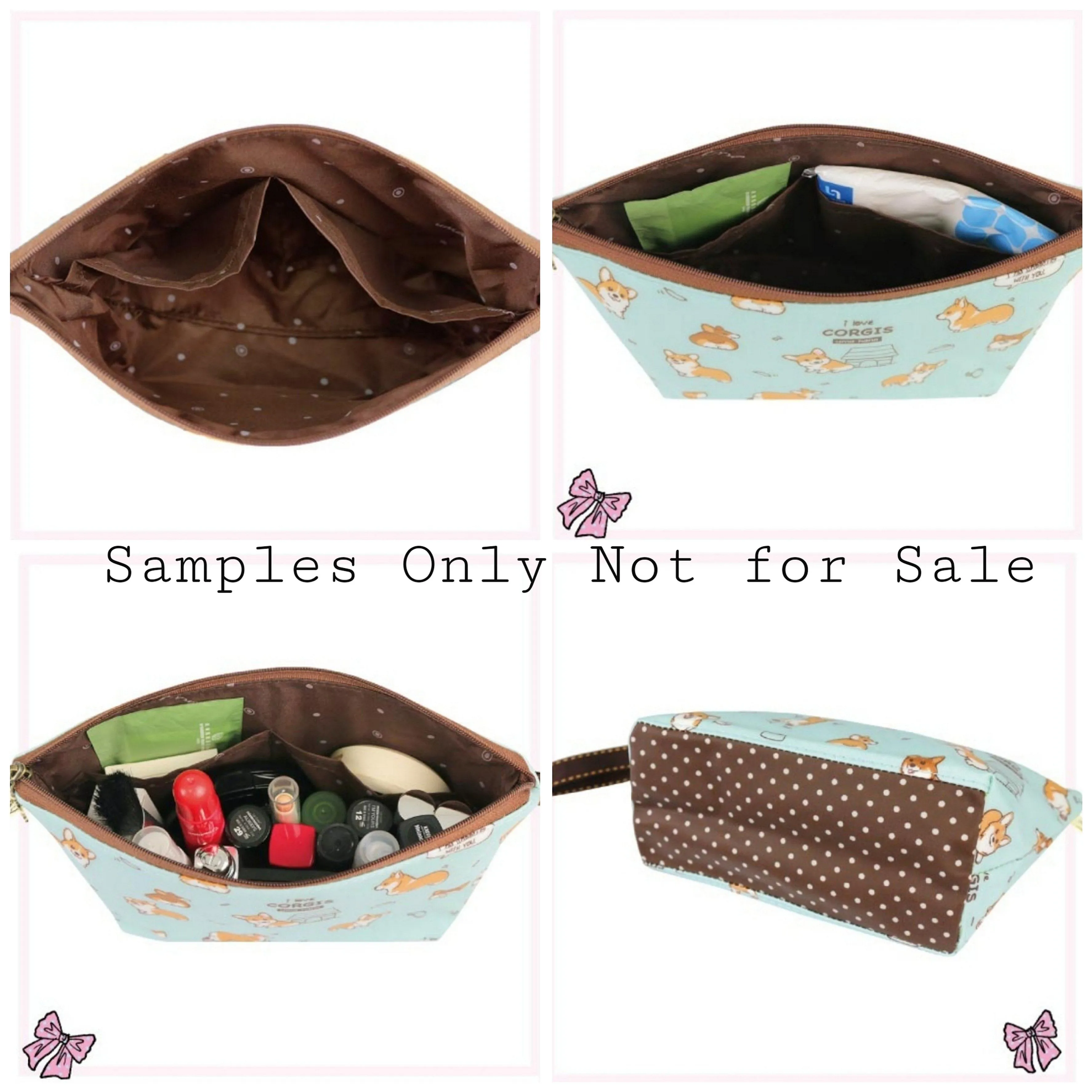 Blue Meow Cat Dumpling Cosmetic Bag