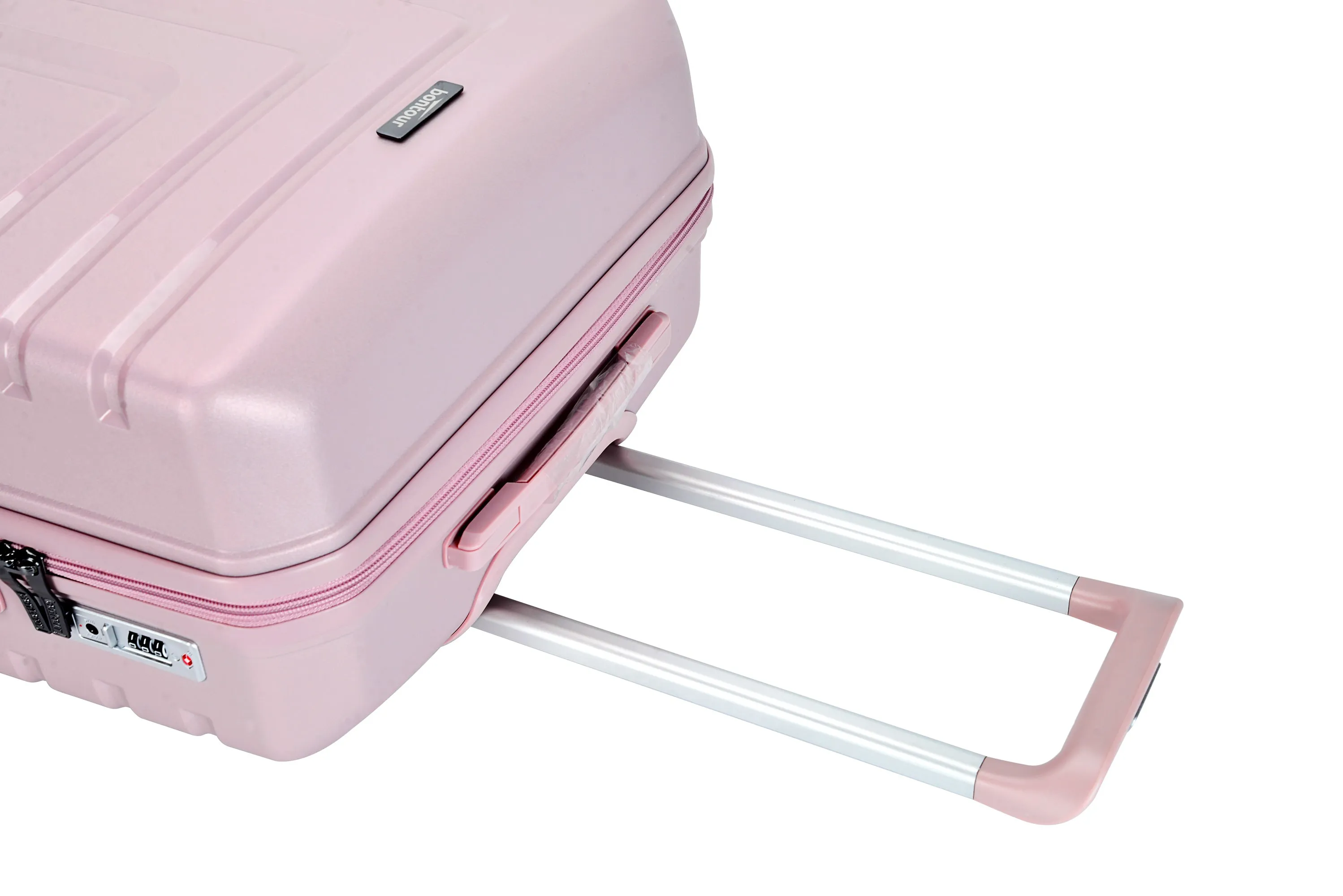 Bontour 'Charm' 4-wheeled cabin suitcase with TSA lock, 55x40x20cm, pink