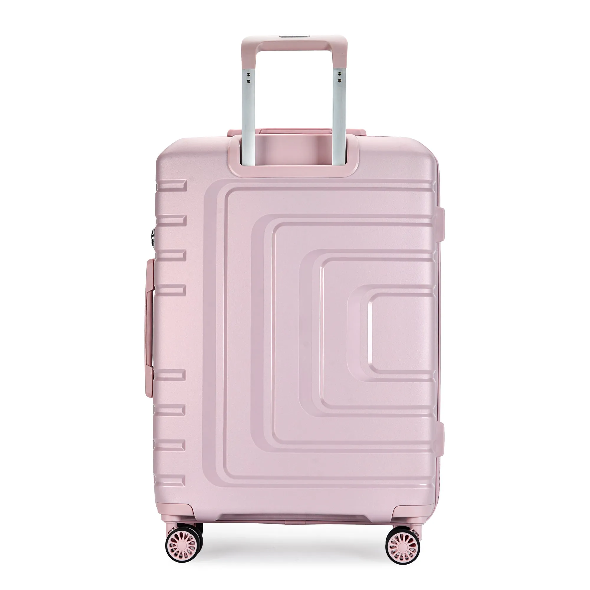 Bontour 'Charm' 4-wheeled cabin suitcase with TSA lock, 55x40x20cm, pink