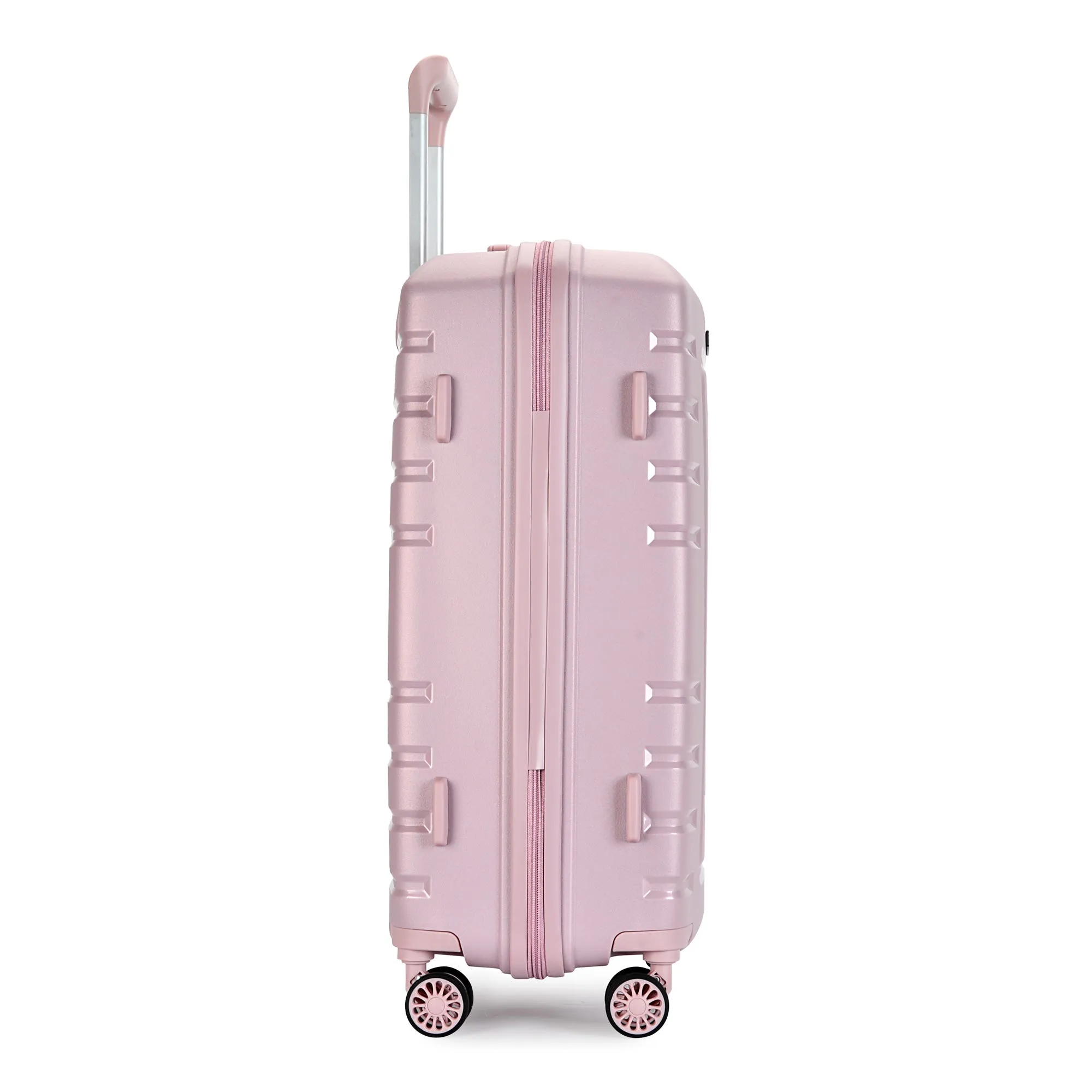Bontour 'Charm' 4-wheeled cabin suitcase with TSA lock, 55x40x20cm, pink