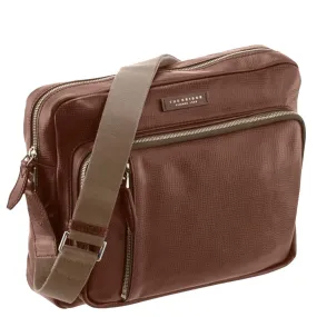 Borsello Uomo Porta Tablet THE BRIDGE in Pelle Marrone linea Bolgheri