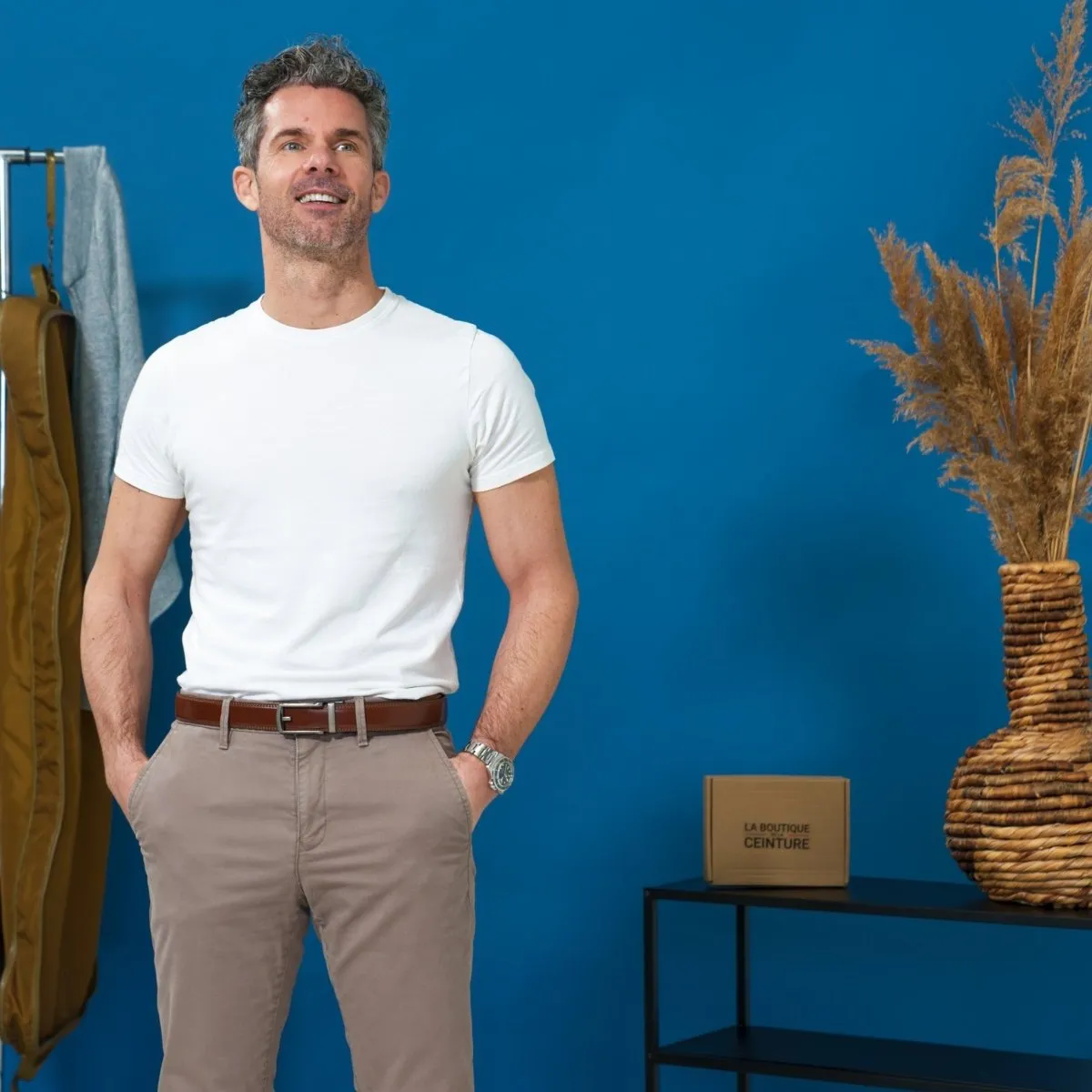 Ceinture intelligente et sans trou, boucle automatique, modèle Winston