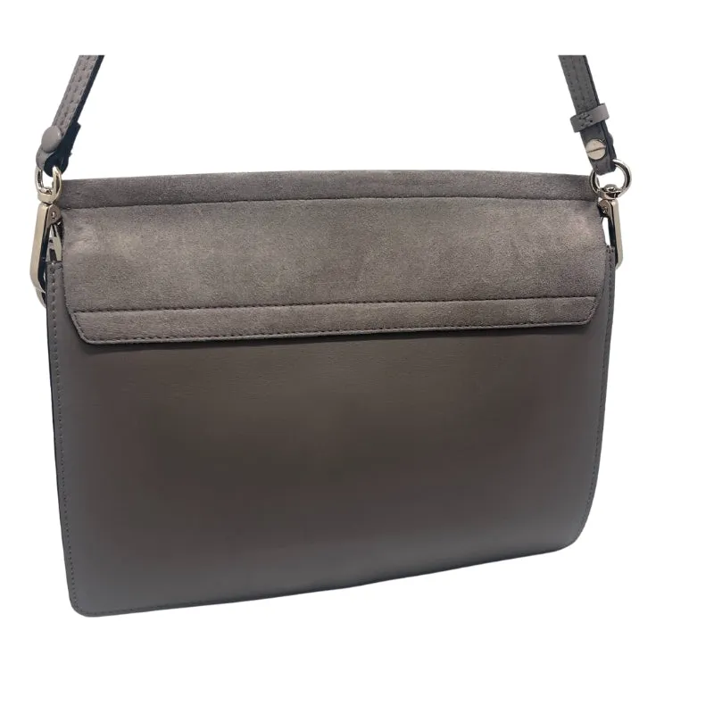 Chloe Faye Suede-Trimmed Shoulder Bag