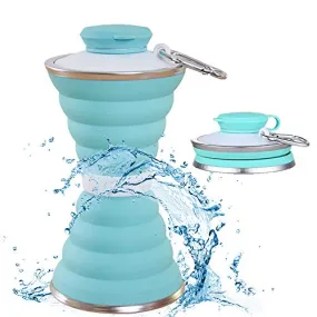 Collapsible Water Bottle, Camping Cup With Carabine