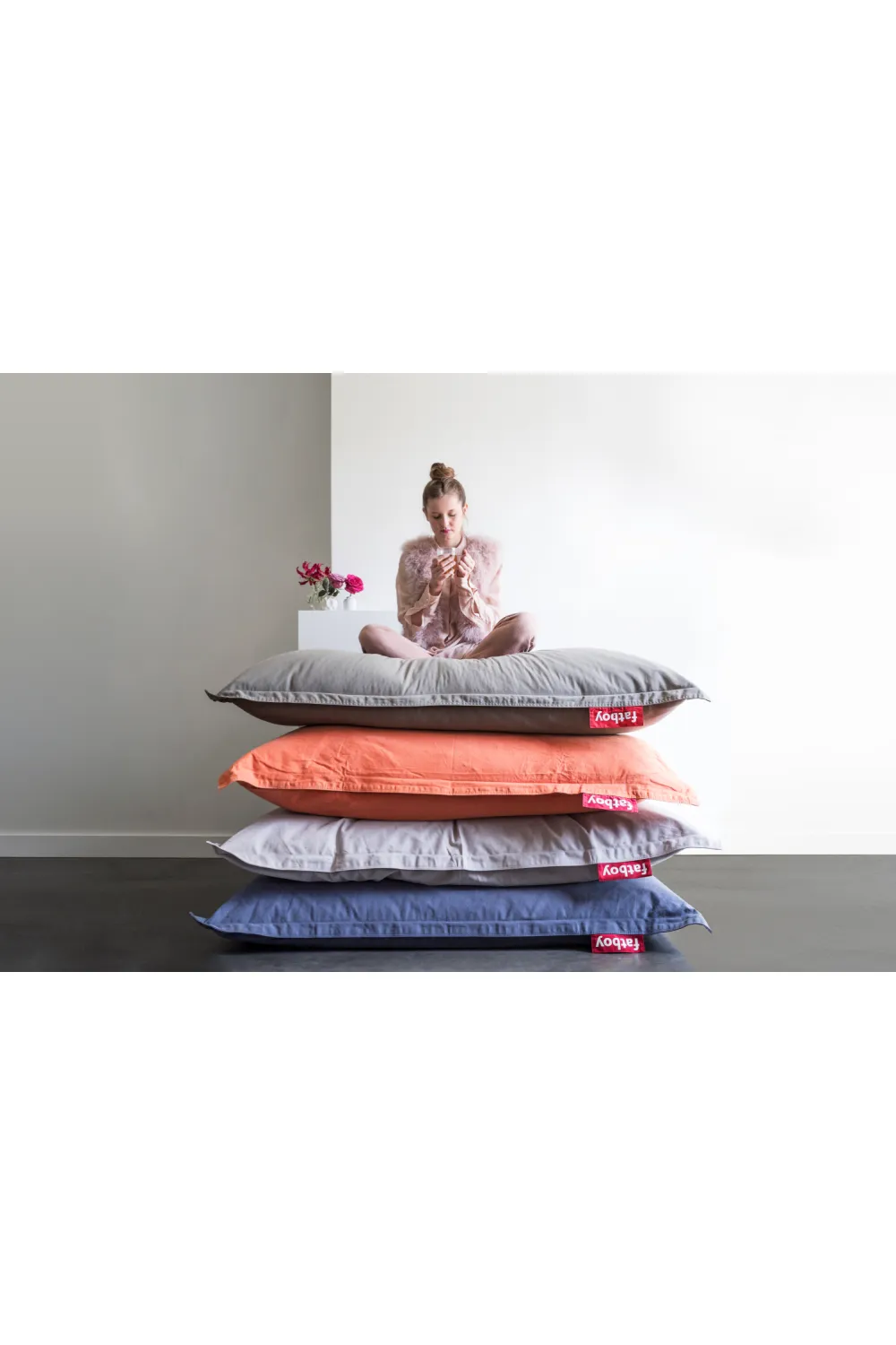 Cotton Lounge Bean Bag | Fatboy Original Stonewash