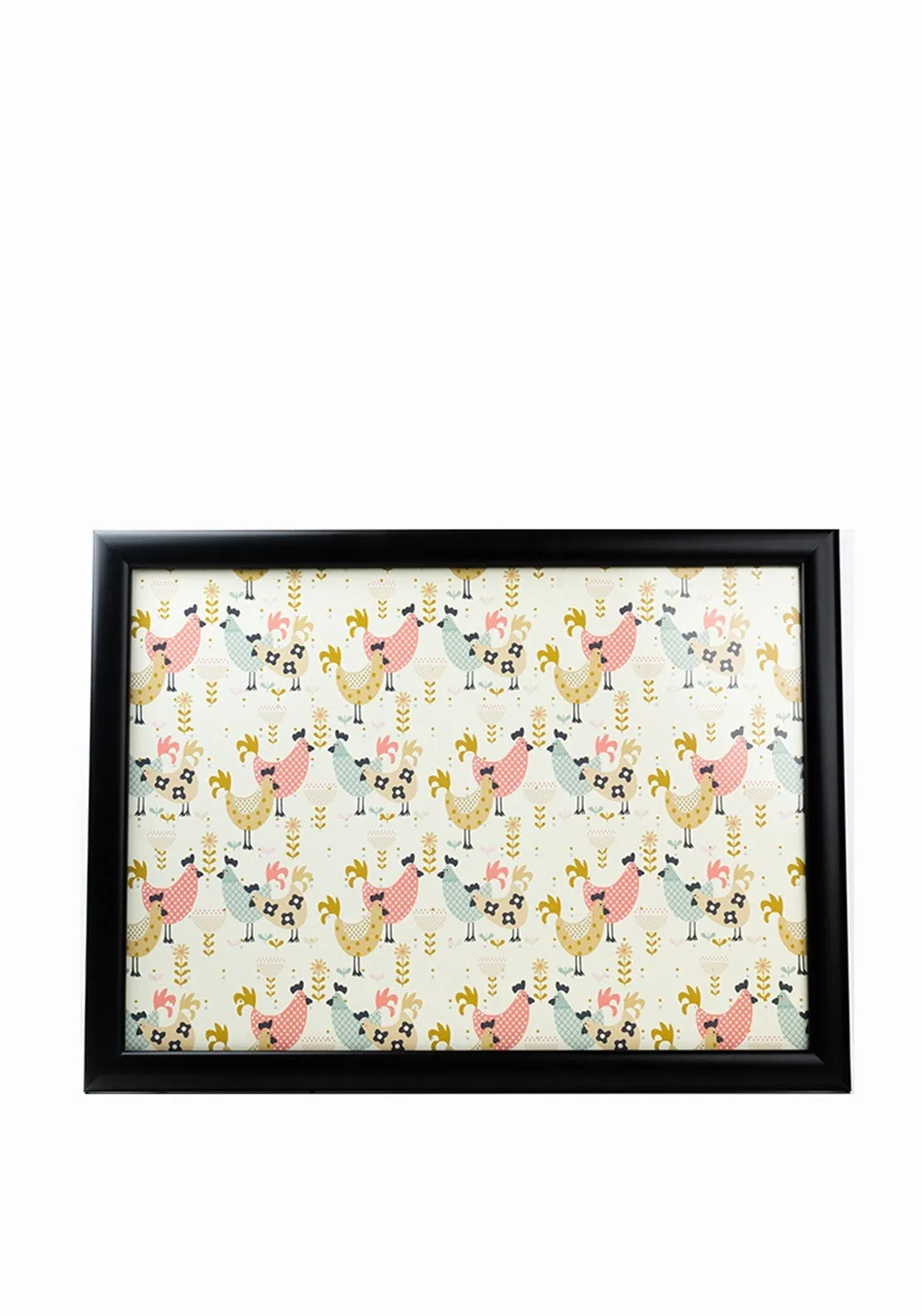Denby Hens Lap Tray With Black Edge