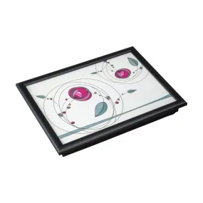 Denby Tiffany Rose Double Lap tray With Black Edge