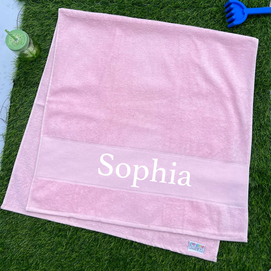 Essentials Name Beach & Bath Towel