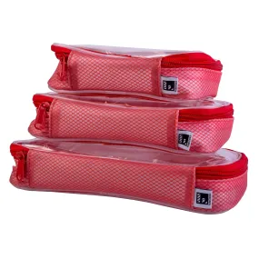 Filmsticks Set of Small, Medium and Large Thermoplastic Polyurethane (TPU) Transparent Cases – Red