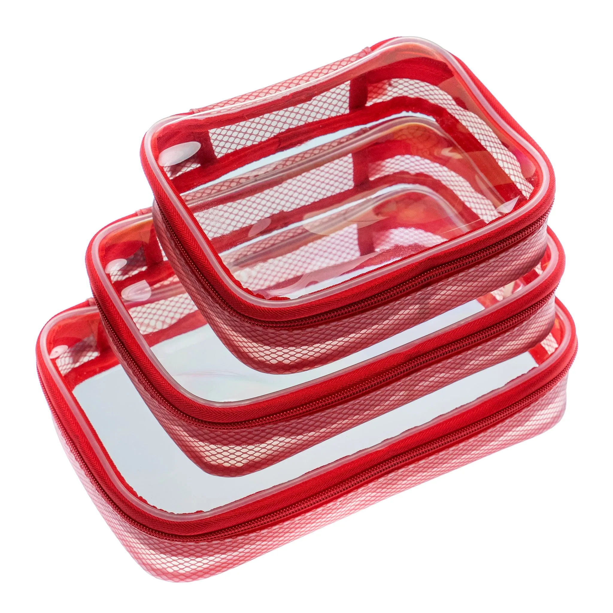 Filmsticks Set of Small, Medium and Large Thermoplastic Polyurethane (TPU) Transparent Cases – Red