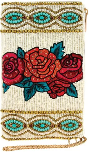 Frida's Flowers Beaded Embroidered Phone Bag