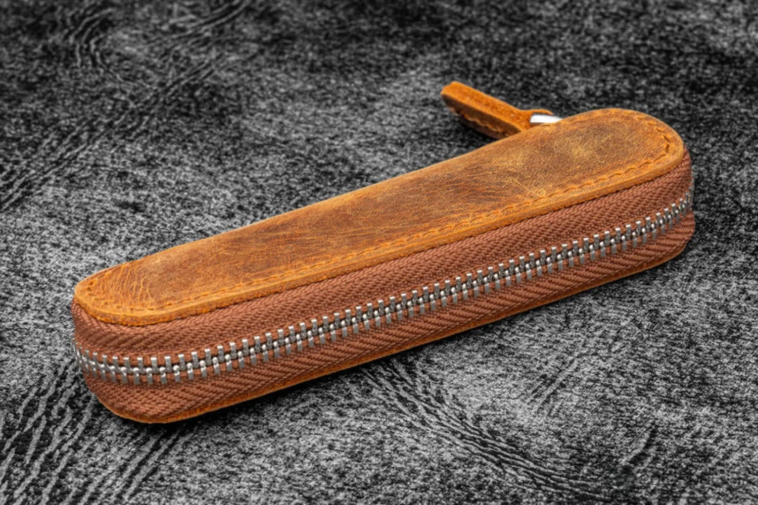 Galen Leather 1 Pen Case for Kaweco - Pocket Pen in Crazy Horse Brown