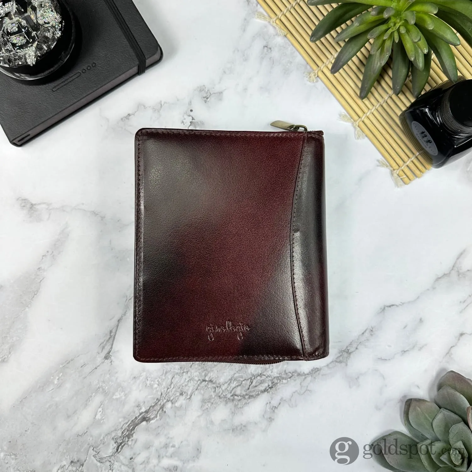 Girologio 12 Zippered Pen Case in Oxblood