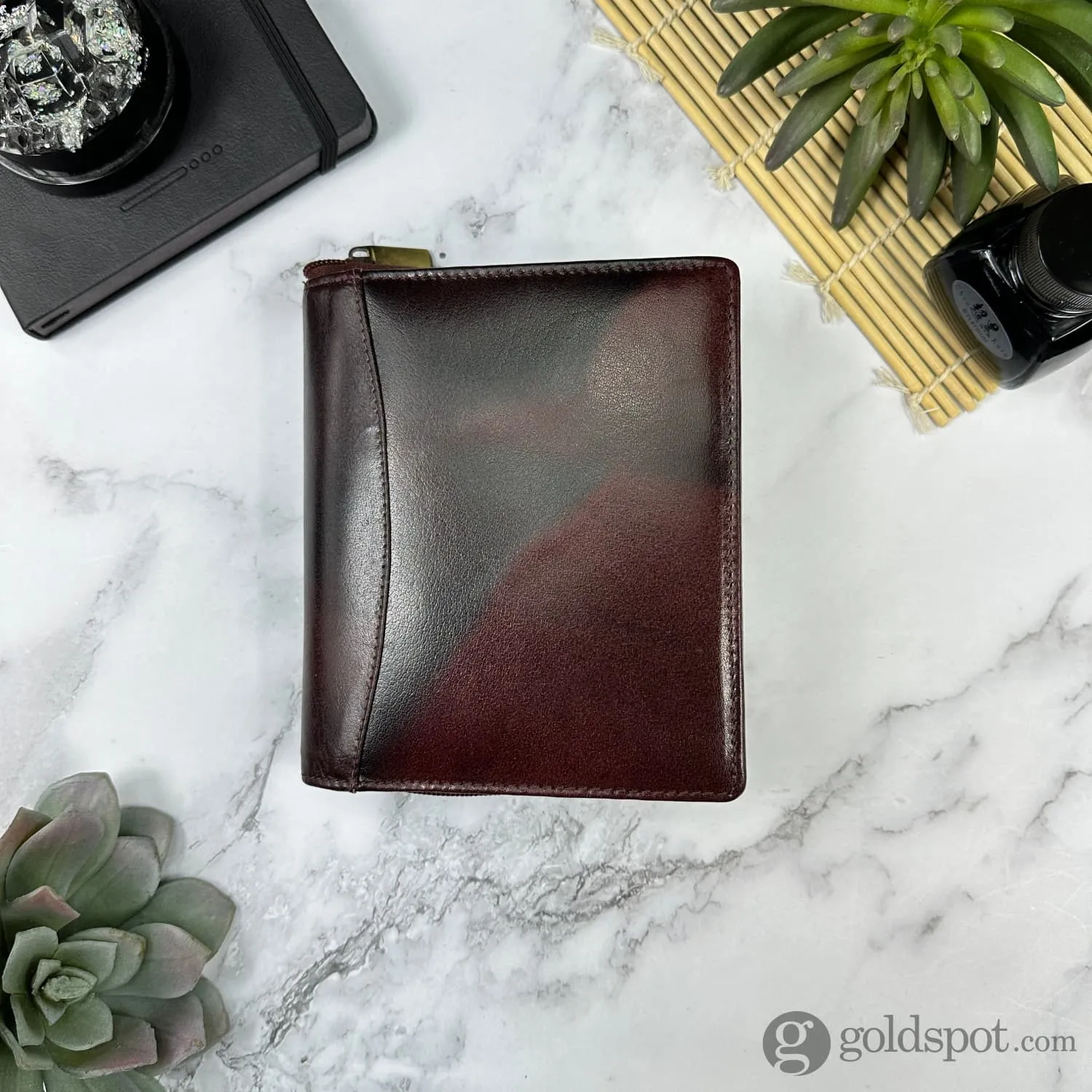 Girologio 12 Zippered Pen Case in Oxblood