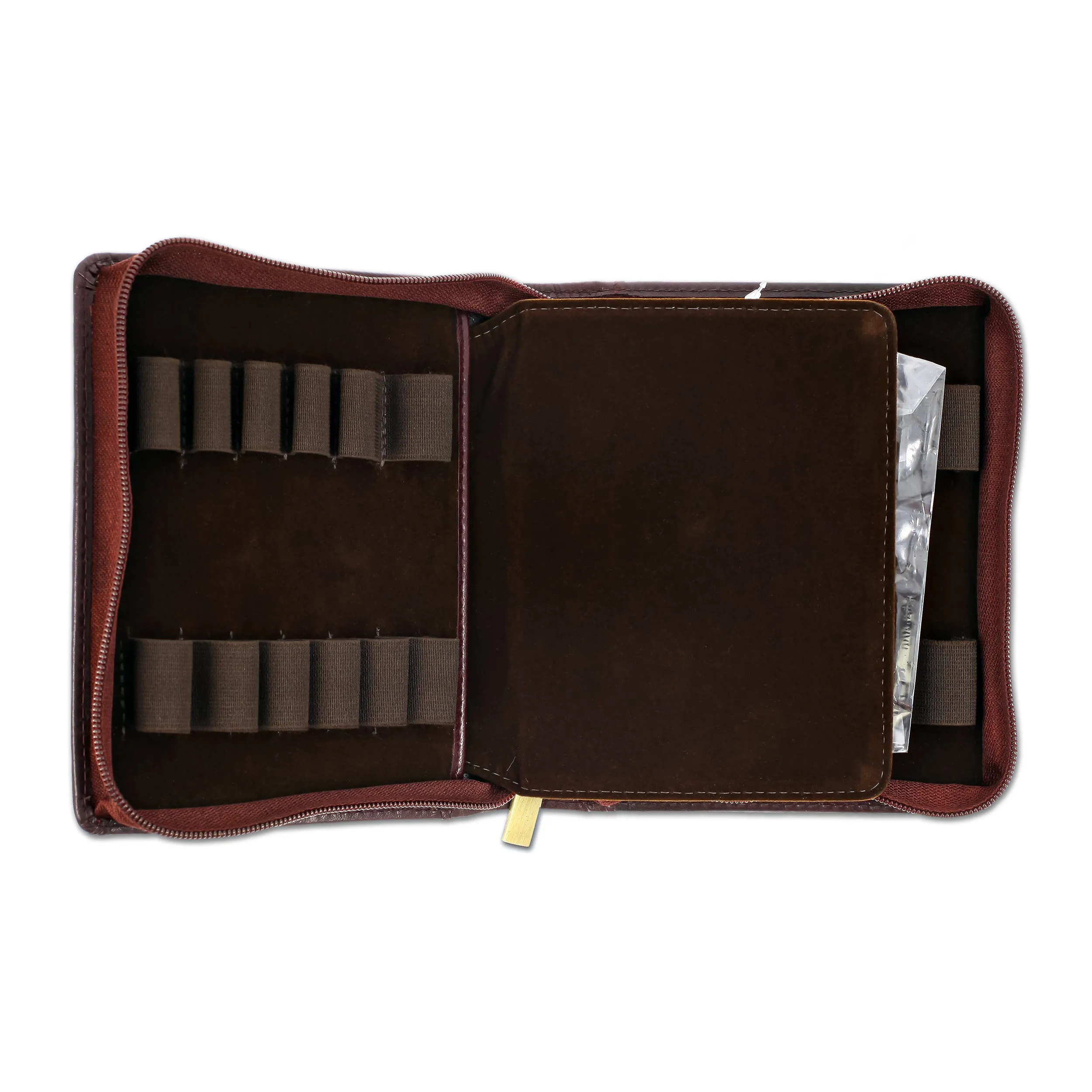 Girologio 12 Zippered Pen Case in Oxblood