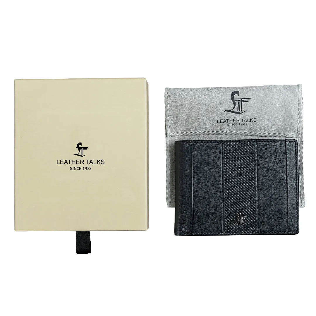 Gladwin | Bifold Leather Wallet for Men | Colour: Black