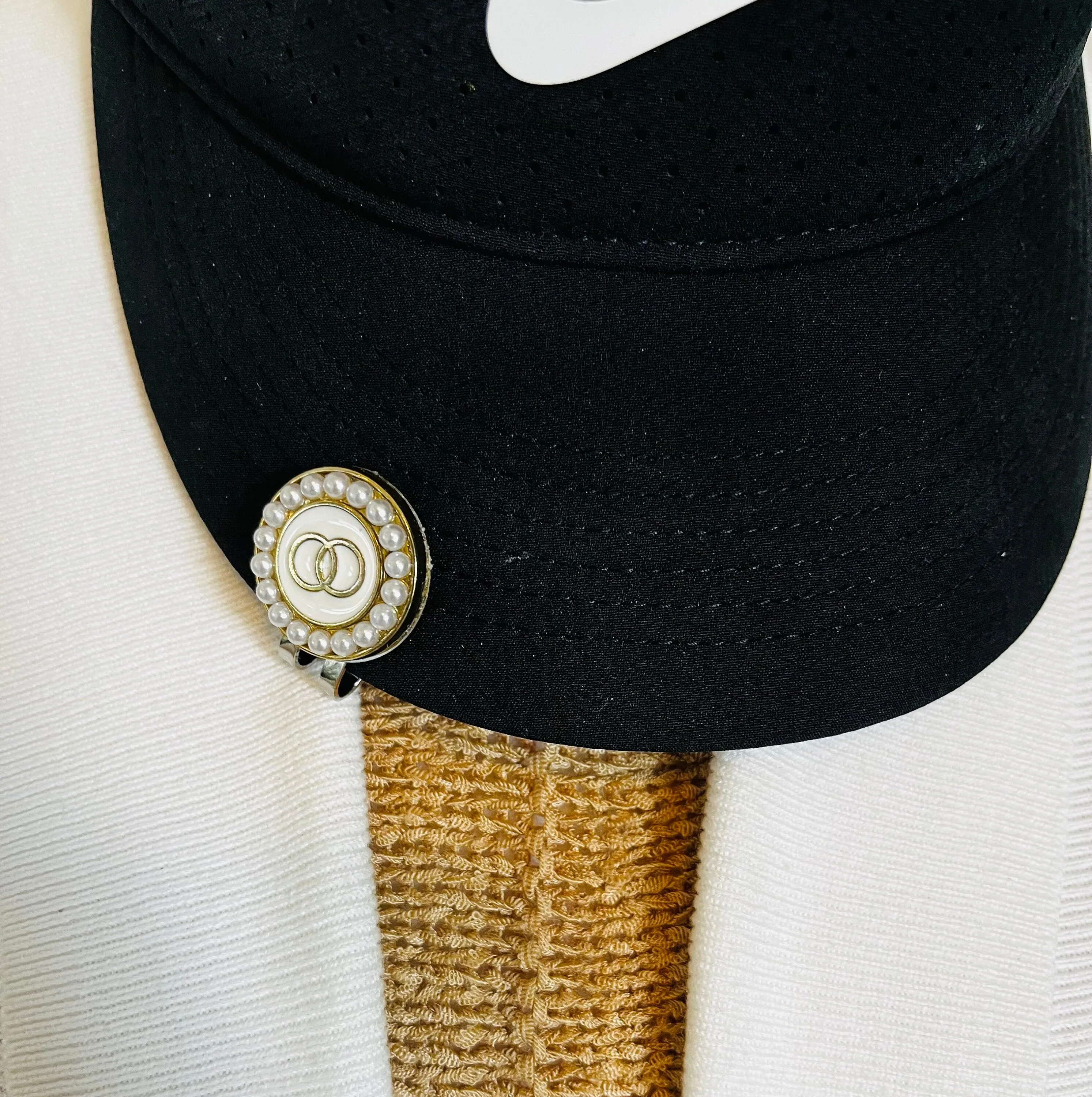 Golf Markers Mini Pearl Ball Marker With Magnetic Clip Hat Clips Golf Ballmarker Golf Gift Idea for Her Golf Accessories for Golfer Hat Clip