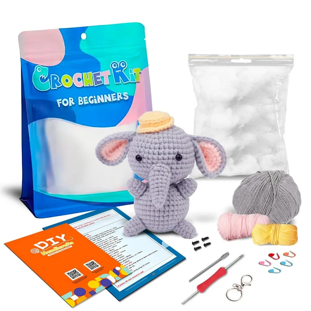 Gray Elephant - Crochet Kit