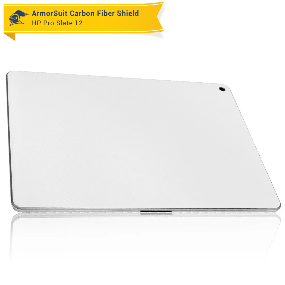 HP Pro Slate 12 Screen Protector   White Carbon Fiber Skin