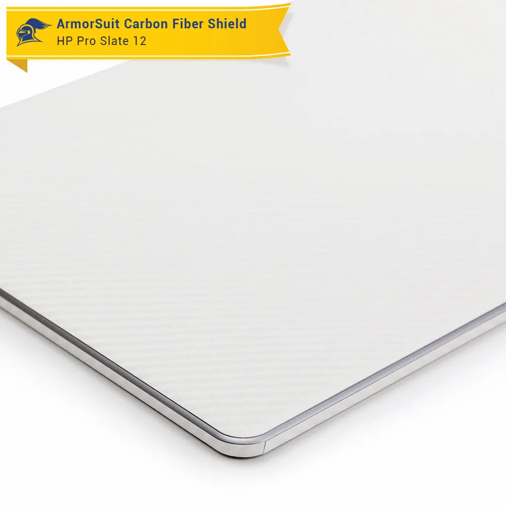 HP Pro Slate 12 Screen Protector   White Carbon Fiber Skin
