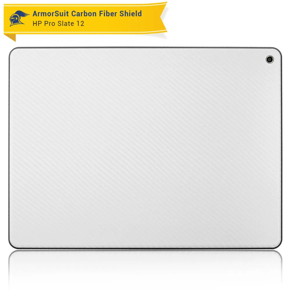 HP Pro Slate 12 Screen Protector   White Carbon Fiber Skin