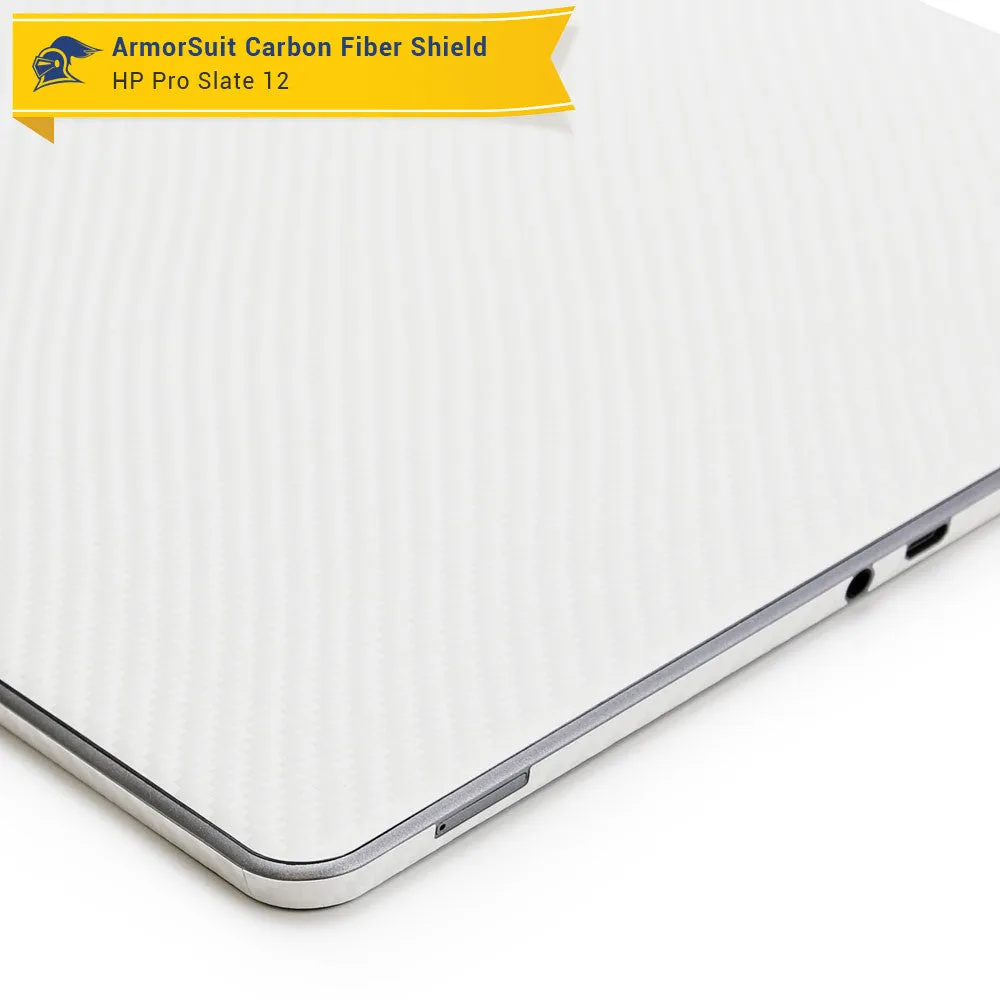 HP Pro Slate 12 Screen Protector   White Carbon Fiber Skin