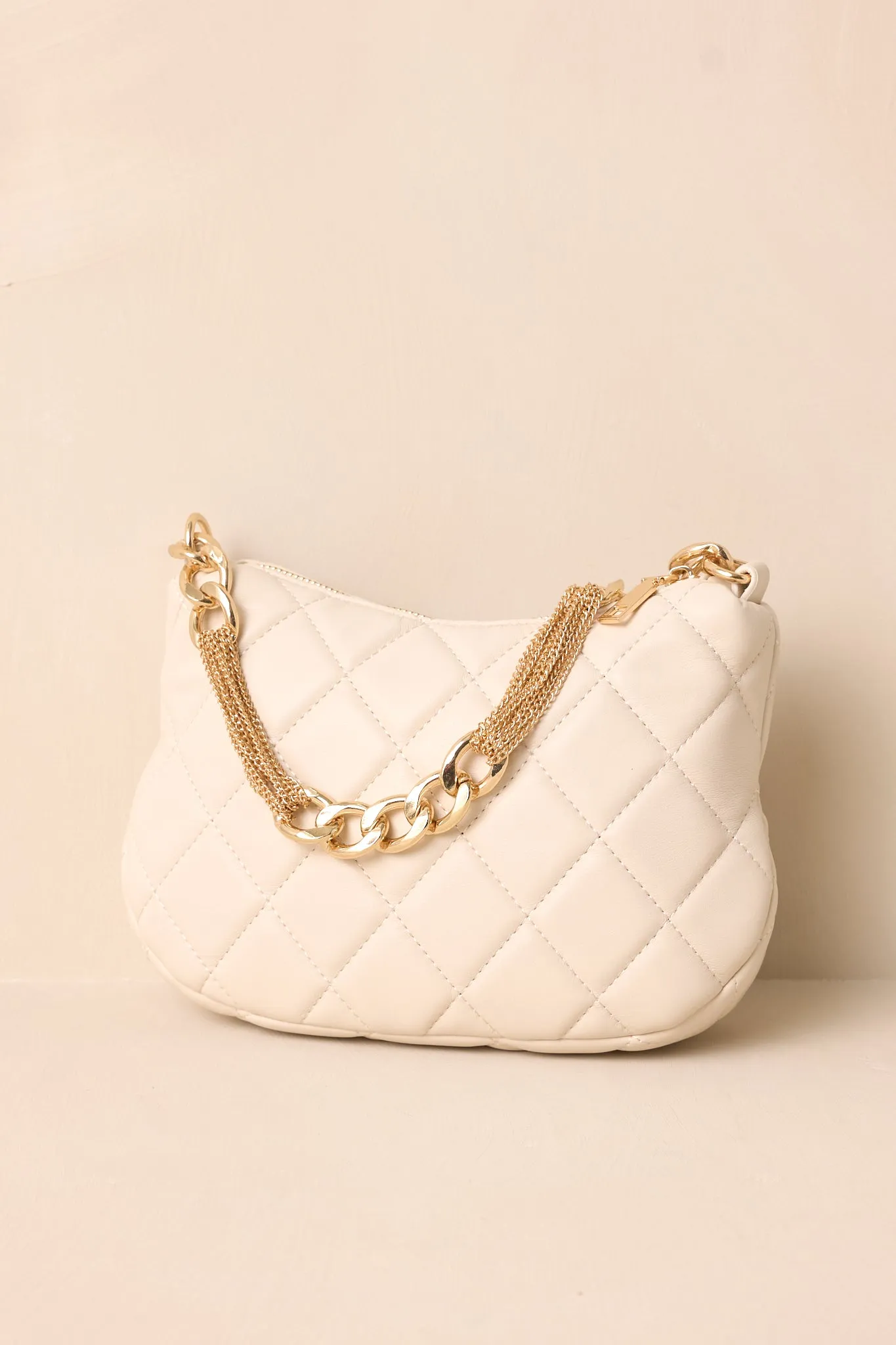 I'm Yours Tonight Ivory Quilted Handbag