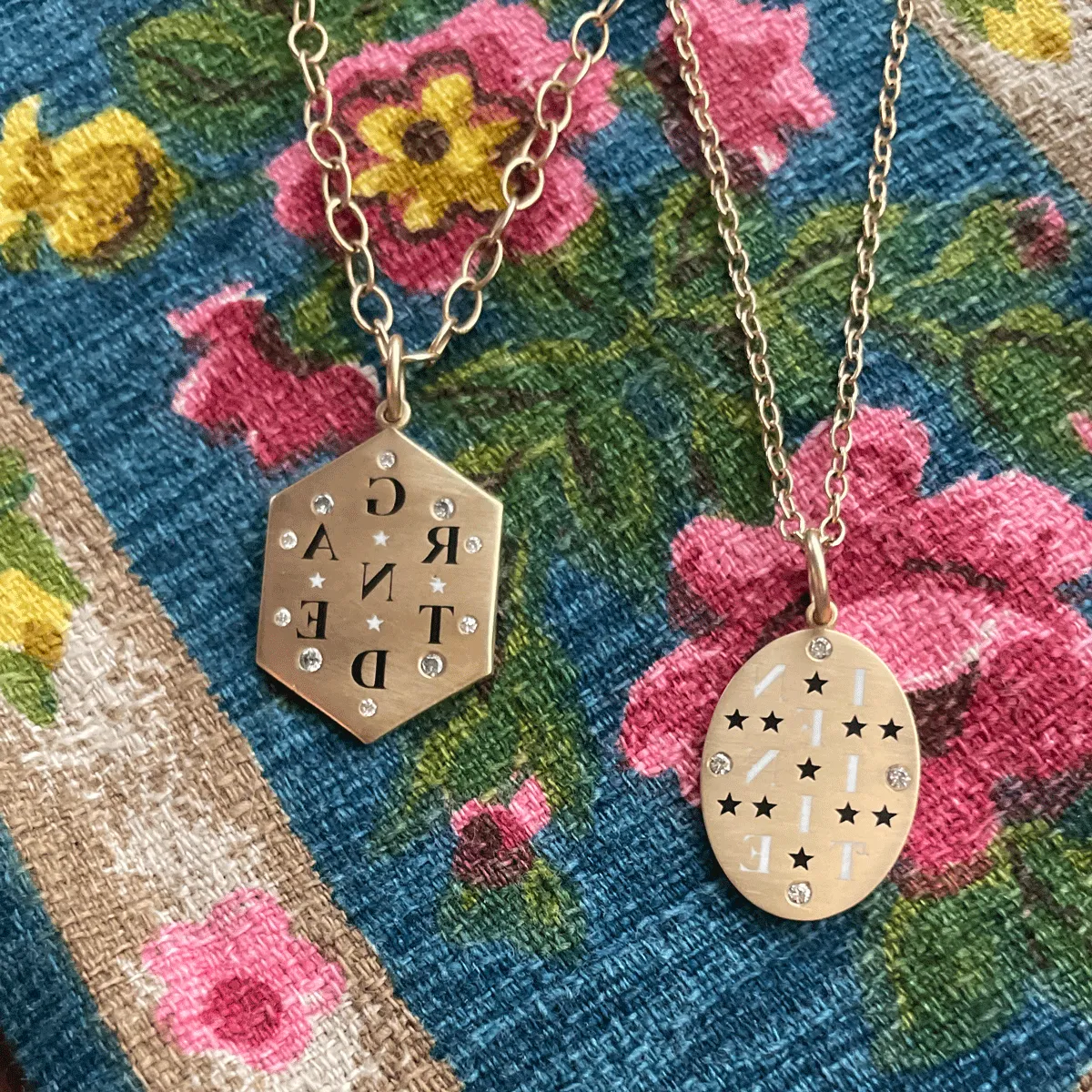Infinite Reflection Tablet Necklace
