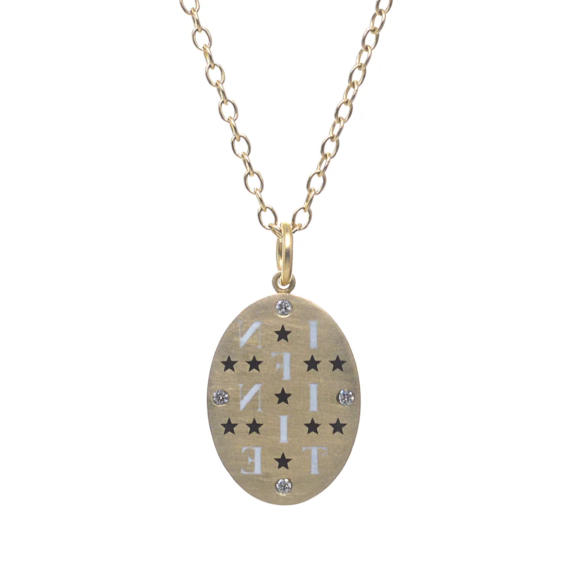 Infinite Reflection Tablet Necklace