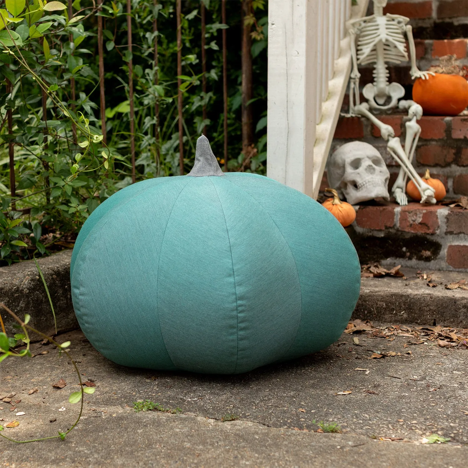Jaxx Pumpkin Pouf - Luxurious Ottoman for Fall & Halloween Décor