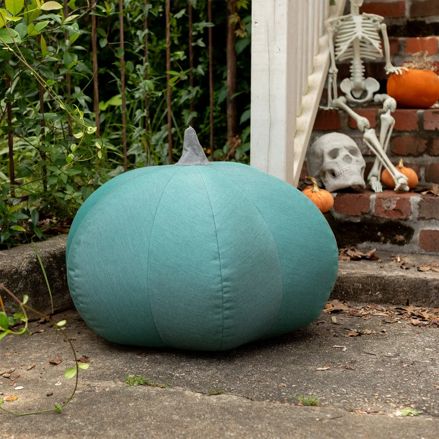 Jaxx Pumpkin Pouf - Luxurious Ottoman for Fall & Halloween Décor
