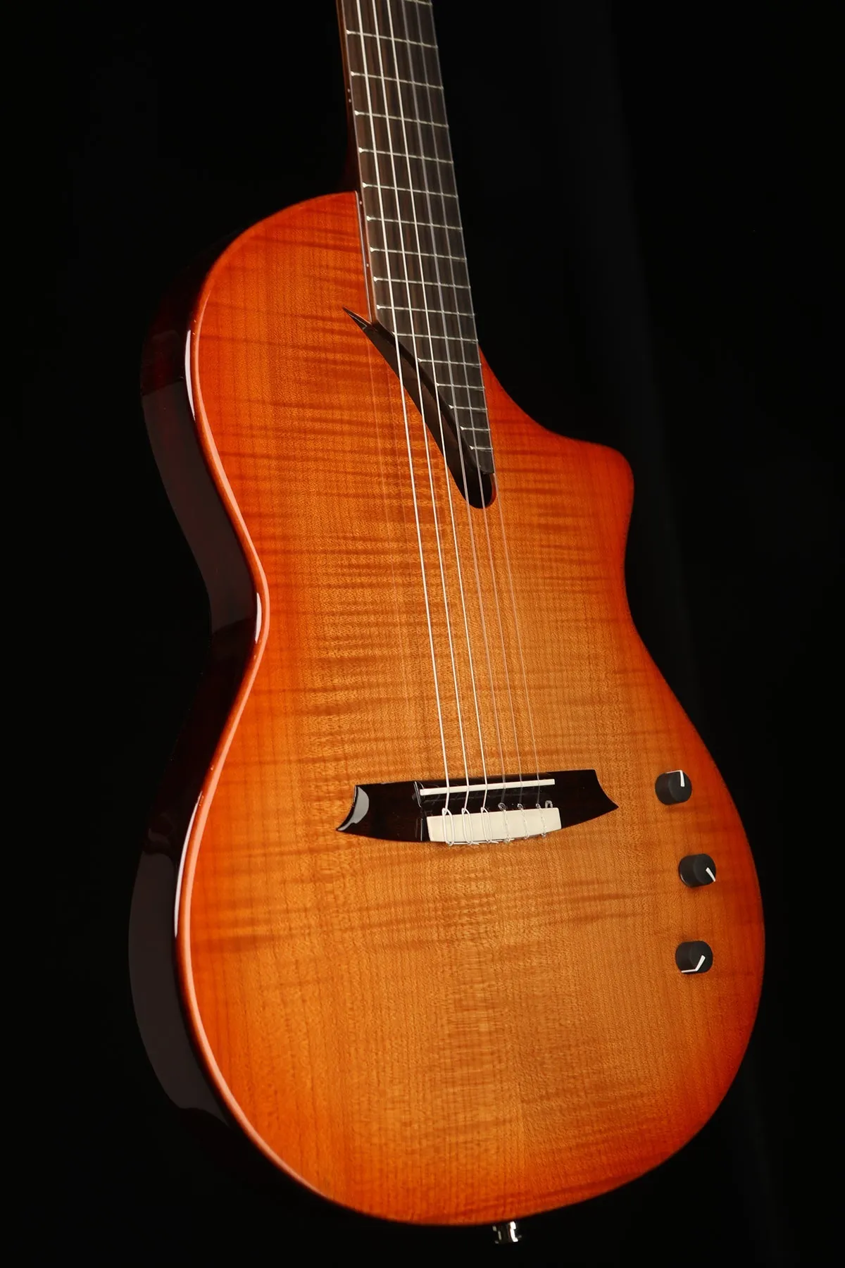 Katoh Hispania 'Sunburst' Crossover Thinline Hybrid Classical Electric Guitar