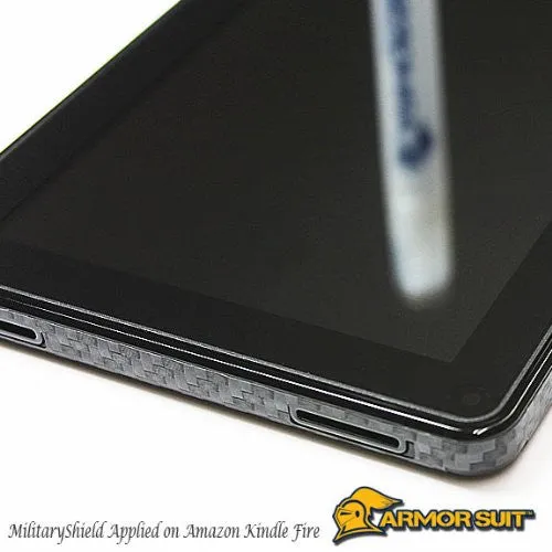 Kindle Fire Screen Protector   Black Carbon Fiber Skin Protector