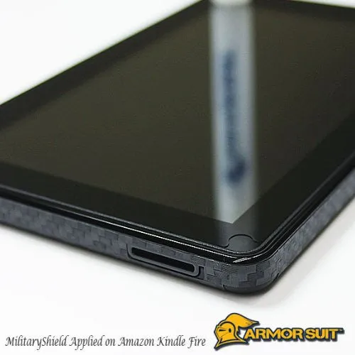 Kindle Fire Screen Protector   Black Carbon Fiber Skin Protector