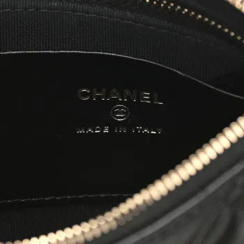 Lambskin Quilted Chain Around Top Handle Mini Bag Black