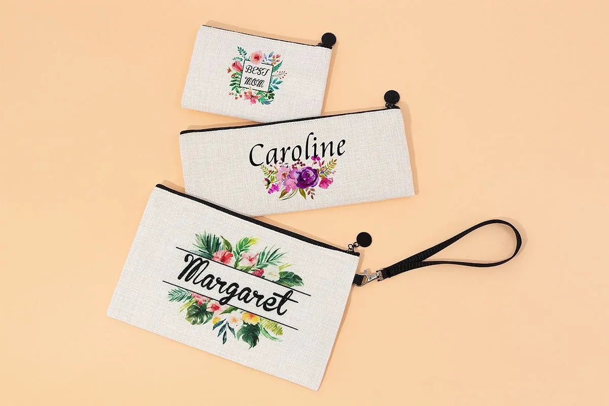 Linen Cosmetic Pouch - 15 x 24