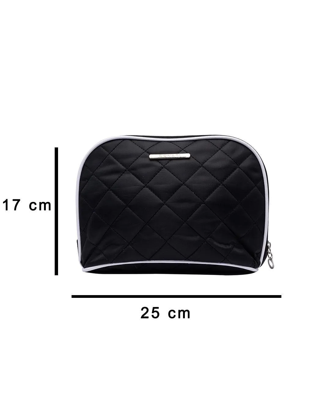 Market99 Cosmetic Bag, for Home & Travel, Black, Polyester