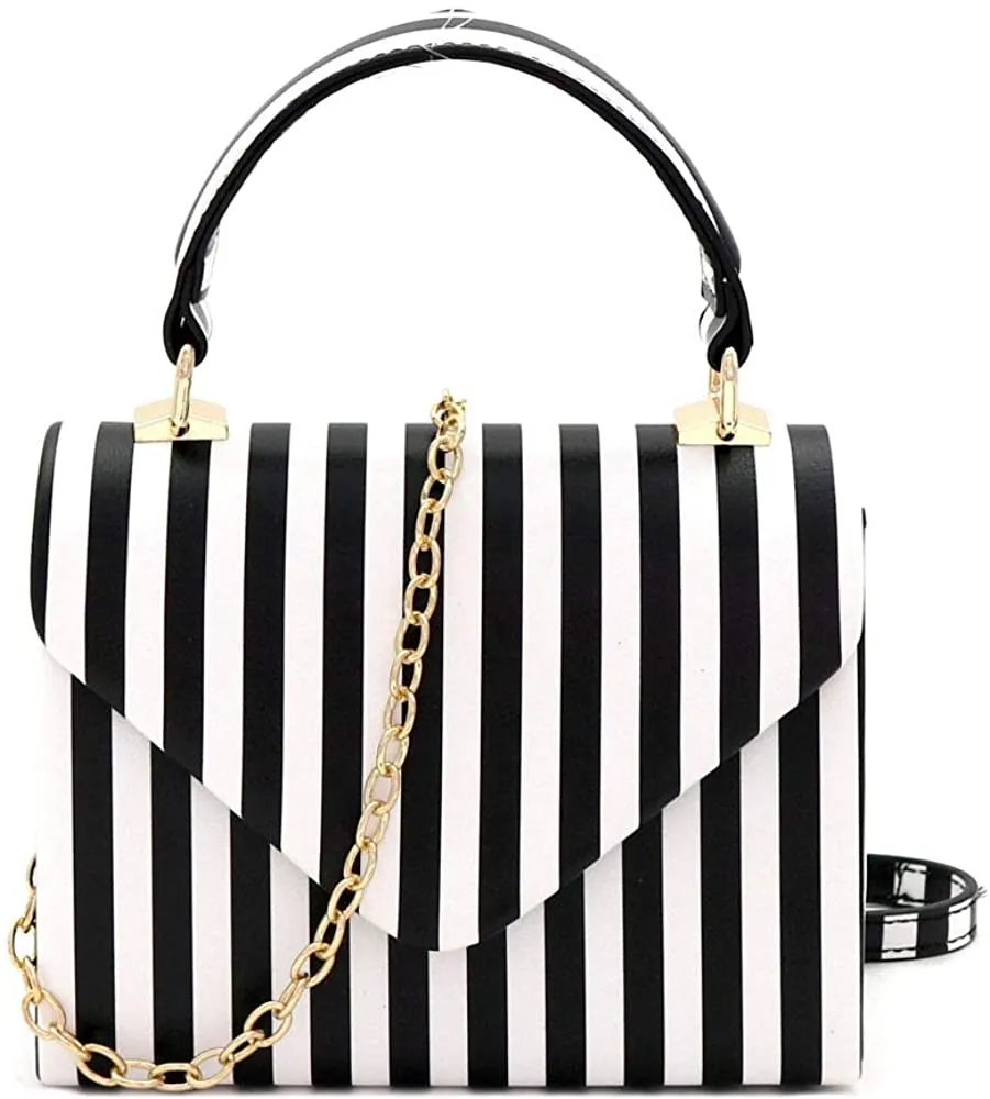 Mini Retro Rainbow Metallic Box Flap leather Satchel Crossbody Handbag