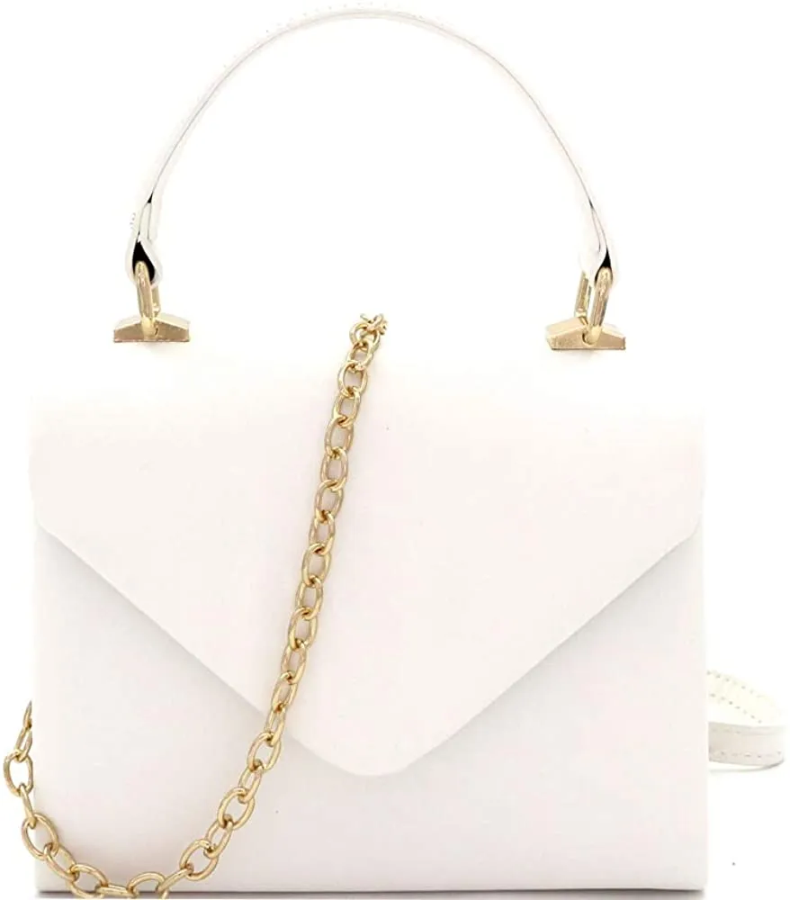 Mini Retro Rainbow Metallic Box Flap leather Satchel Crossbody Handbag