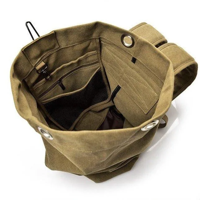 Multifunctional Canvas Molle Backpack Duffle Bag