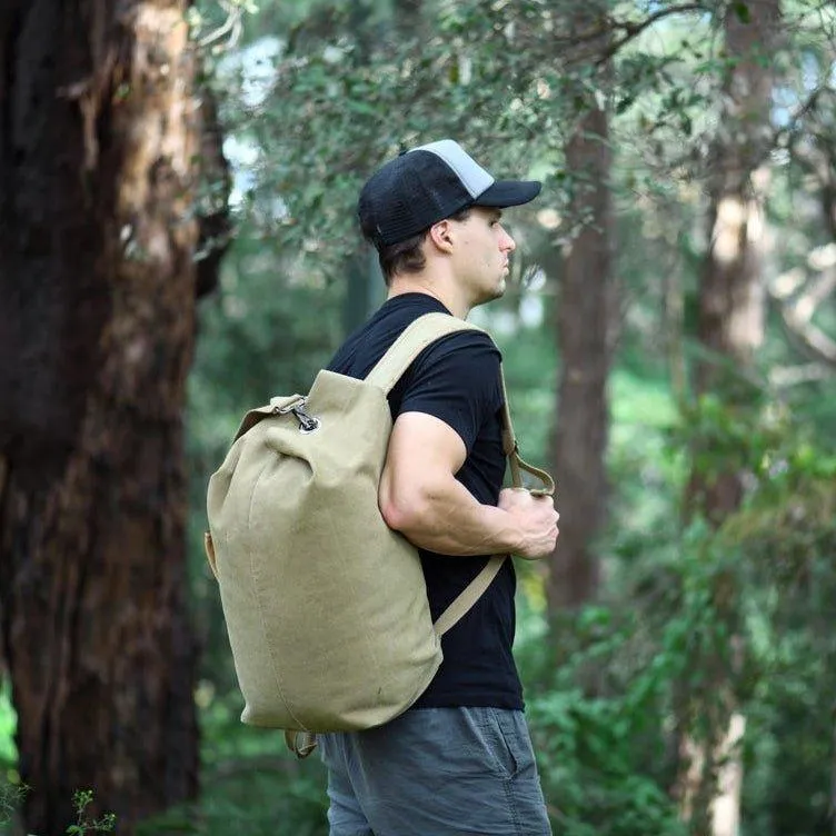 Multifunctional Canvas Molle Backpack Duffle Bag
