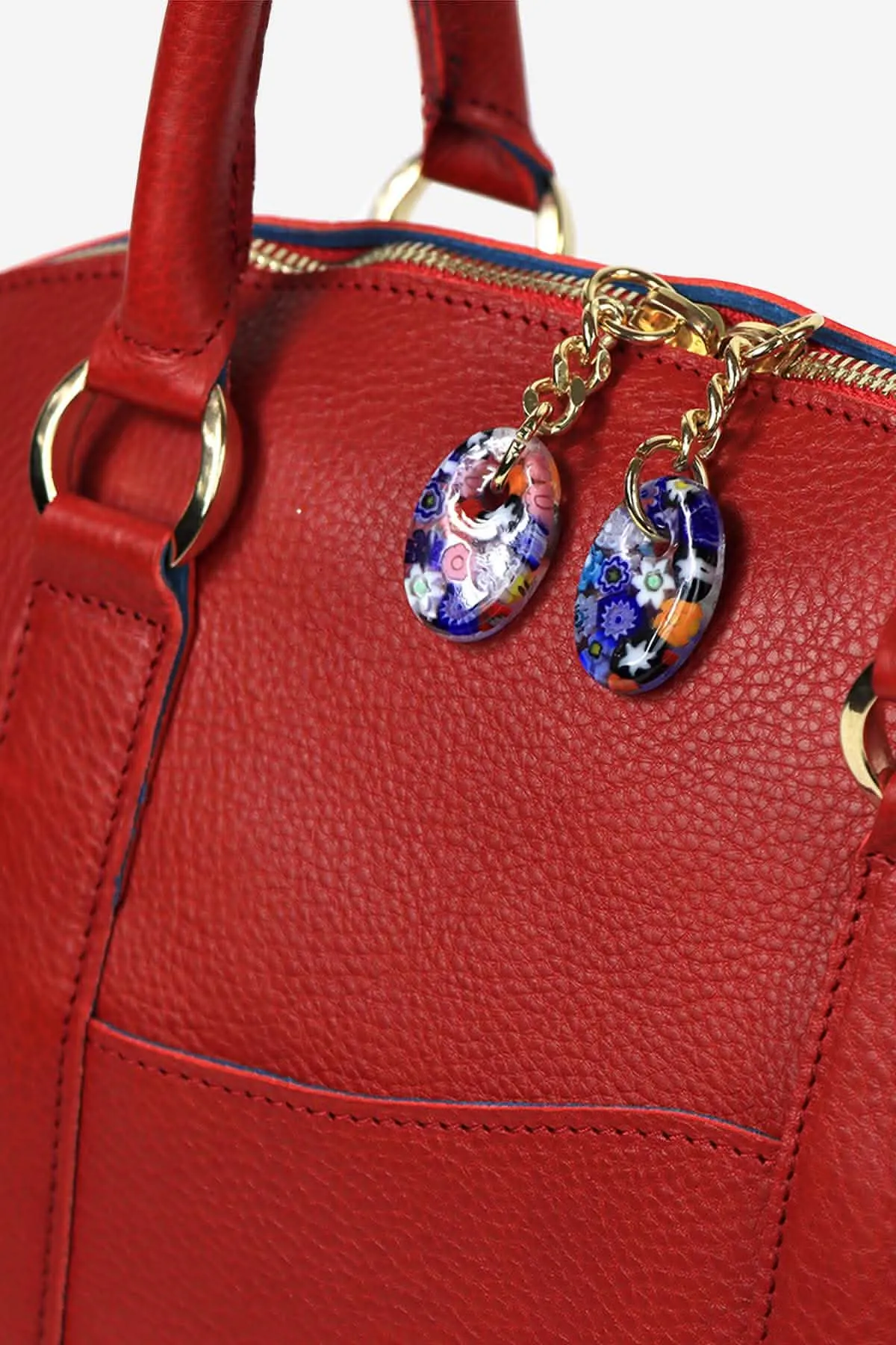 Murano-Inspired Chic Leather Tote Bag
